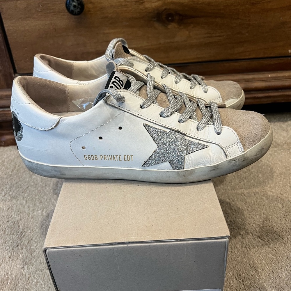 GOLDEN GOOSE SUPERSTAR GLITTER BOW LOWTOP SNEAKER